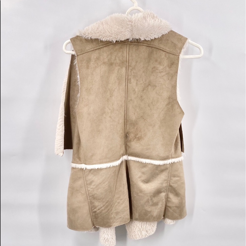 Quinn Faux Suede Waterfall Collar Vest S - Picture 12 of 13